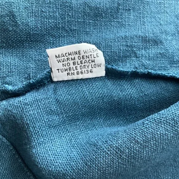 Bryn Walker Womens XL Linen Jacket Blue Teal Turquoise Made In USA Lagenlook - Picture 11 of 12